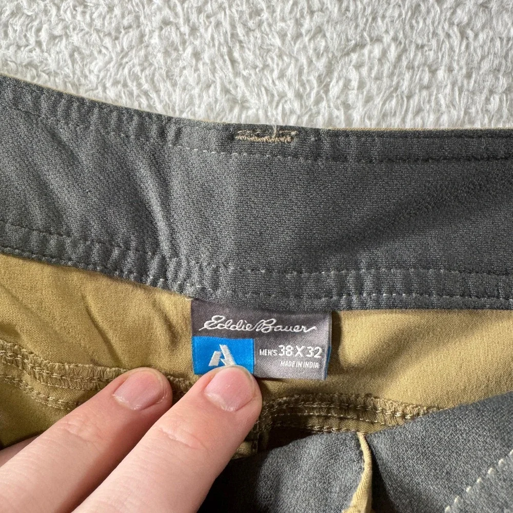 Eddie Bauer First Ascent Guide Pro Pants Mens 38x32 Khaki Straight Fleece Lined